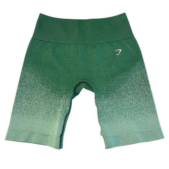 Gymshark Adapt Ombre Seamless Cycling Shorts Green / Light Green Size Small - Picture 1 of 9